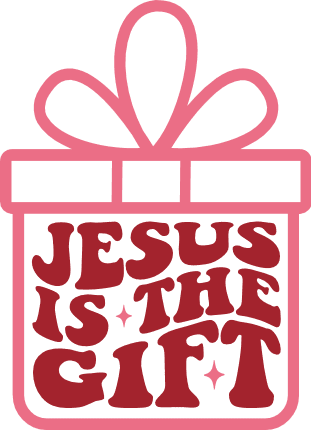 Gift box, Jesus is the gift, decal, Christmas mug design - free svg file for members