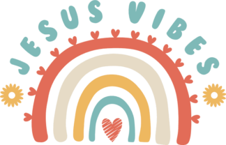 Jesus vibes, rainbow, Christians sweatshirt design - free svg file for members