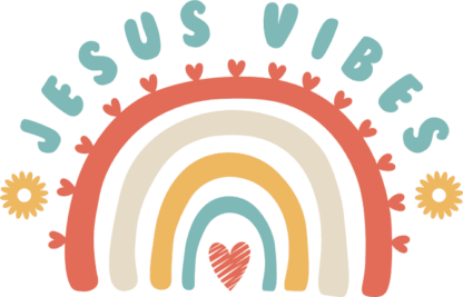 Jesus vibes, rainbow, Christians sweatshirt design - free svg file for members