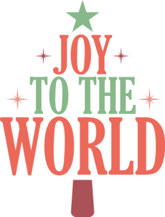 Joy to the world, Christmas tree made of words - free svg file for members