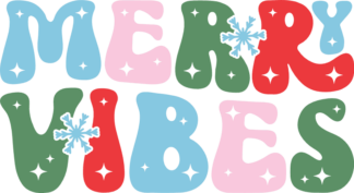Merry vibes, Christmas sweatshirt design - free svg file for members
