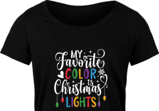 My favorite color is Christmas lights, tshirt design - free svg file for members