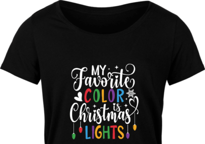 My favorite color is Christmas lights, tshirt design - free svg file for members
