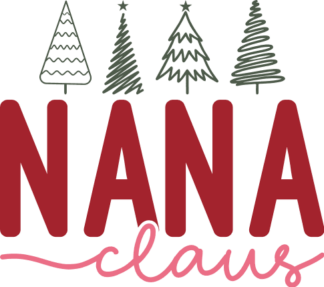 Nana Claus, Christmas tshirt design - free svg file for members