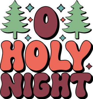 O Holy night, Christmas sweatshirt design - free svg file for members