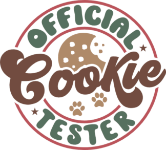 Official cookie tester, Funny Christmas Dog Bandana design - free svg file for members