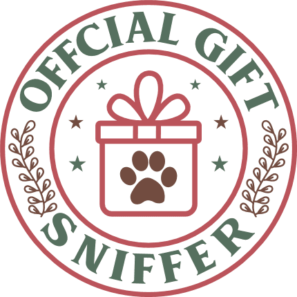 Official gift sniffer, Funny Christmas Dog Bandana design - free svg file for members