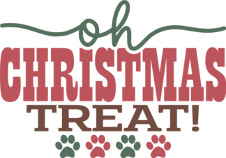 Funny dog bandana design, Oh Christmas treat - free svg file for members