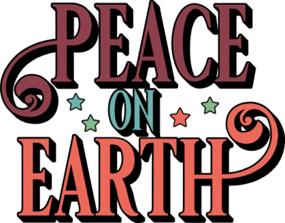 Peace on earth, Christmas tshirt design - free svg file for members