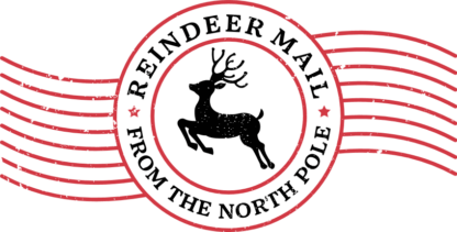 Reindeer mail from the north pole, Santa mail scratched stamp seal - free svg file for members