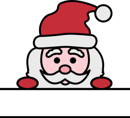Santa Claus split text frame - free svg file for members