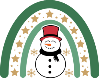 Christmas decor, snowman and rainbow clipart images - free svg file for members