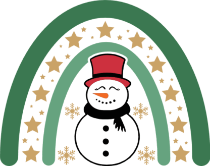 Christmas decor, snowman and rainbow clipart images - free svg file for members