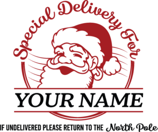 Special delivery for, editable name, christmas shipping label - free svg file for members