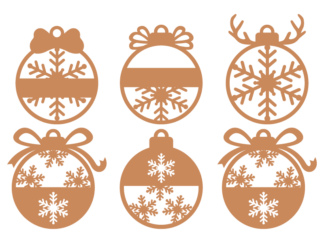 Christmas snowflake hanging ornaments, add your name, gift tags - free svg file for members