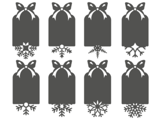 Christmas gift tags svg bundle, decor - free svg file for members