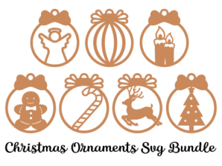 Christmas hanging ornaments svg bundle - free svg file for members