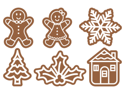 Gingerbread man clipart images svg bundle, Christmas baking decor - free svg file for members