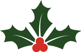 Holly berry leaf clipart image, Christmas - free svg file for members