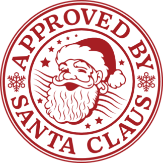 Approved by Santa Claus, Christmas postage stamp - free svg file for members