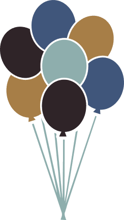 Balloons clipart image for new year or birthday party decor - free svg file for members