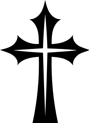 Christians cross silhouette image, religious - free svg file for members