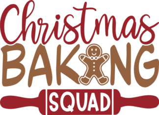 Christmas Baking squad, apron design - free svg file for members