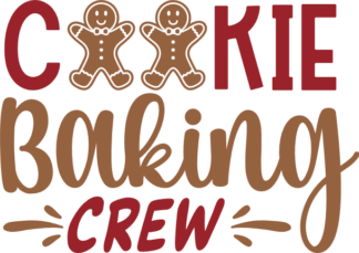 Cookie Baking crew, Christmas apron design - free svg file for members