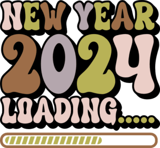 New year 2024 loading, funny new year party tshirt design - free svg file for members