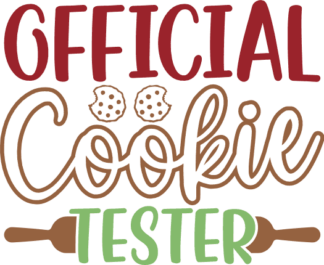 Official cookie tester, funny Christmas dog bandana design - free svg file for members
