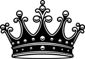 Royal Queen crown silhouette image - free svg file for members