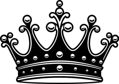 Royal Queen crown silhouette image - free svg file for members