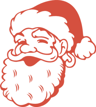 Santa Claus face, vector image for Christmas decor - free svg file for members