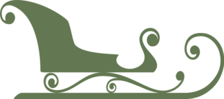 Santa Claus sleigh clipart image for Christmas decor - free svg file for members