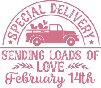 Special delivery sending loads of love, February 14, valentine's day gift - free svg file for members