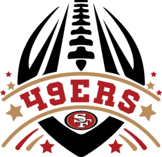 49ers, American football ball free svg file for members, Team mascot svg for sweatshirt