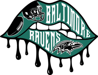 Baltimore Ravens, dripping lips  free svg file for members, American Football team mascot svg image
