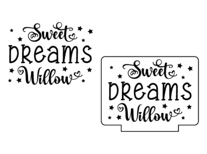 Sweet dreams willow, kids room decor - free svg file for members