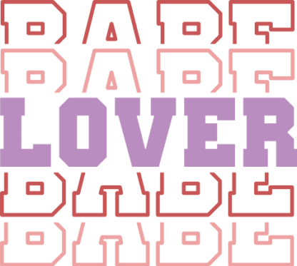 Babe lover, echo stacked text, valentine's day sweatshirt design - free svg file for members