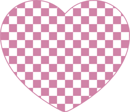 Checkered pattern heart clipart image, valentine's day - free svg file for members