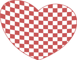 Checkered heart free svg file for members, valentine's day decoration