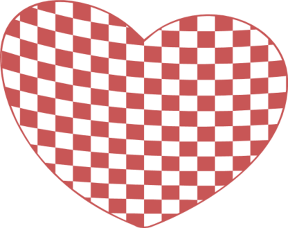 Checkered heart free svg file for members, valentine's day decoration