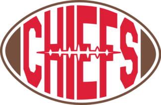 Chiefs in the shape of a football ball free svg file for members, football team mascot svg for sweatshirt