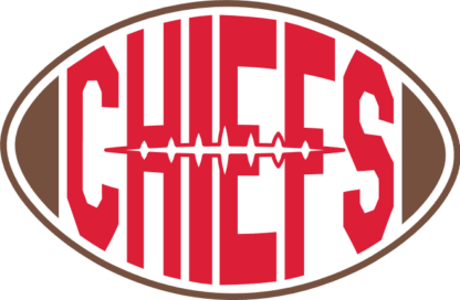 Chiefs in the shape of a football ball free svg file for members, football team mascot svg for sweatshirt