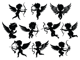 Cupid angel with bow, svg bundle free svg file for members, valentines day svg decoration