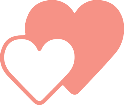 Double heart free svg file for members, valentine's day decor