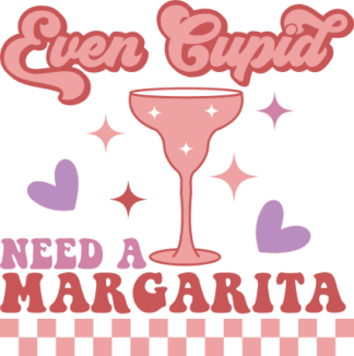 Valentine's day tshirt design, Even cupid need a margarita - free svg file for members