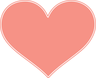Filled heart and outline free svg file for members, valentine's day decor