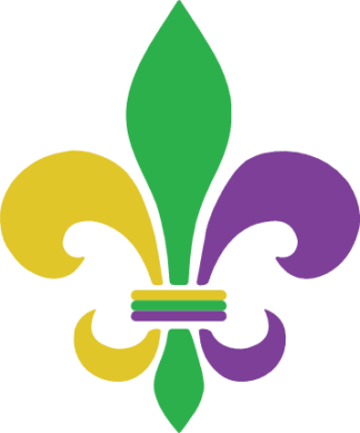 Colored Fleur de lis free svg file for members, clipart image, mardi gras