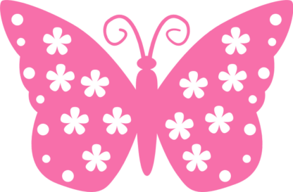 Floral butterfly free svg file for members, decorative clipart image